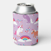 Rafraîchisseur Pour Canette Cute Unicorn Arc-en-ciel violet (Can Dos)