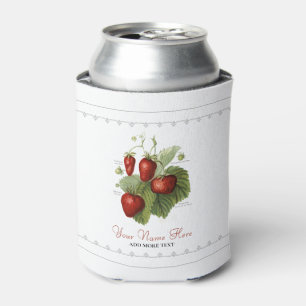 Rafraîchisseur Pour Canette Cute Vintage fraise Variétés Ajouter Votre Nom