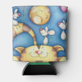 Rafraîchisseur Pour Canette Cute Whimsical Cat and Mouse Moon Art (Devant)