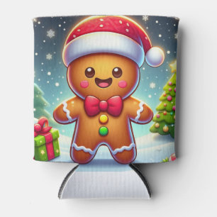 Rafraîchisseur Pour Canette Cute Whimsical Noël/homme en pain d'épices d'hiver