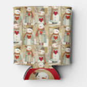Rafraîchisseur Pour Canette Cute Whimsical Snowman Earth Love (Devant)