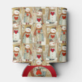 Rafraîchisseur Pour Canette Cute Whimsical Snowman Earth Love (Dos)