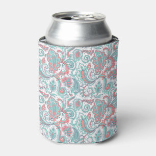 Rafraîchisseur Pour Canette Cyan rose beau vintage motif ornemental
