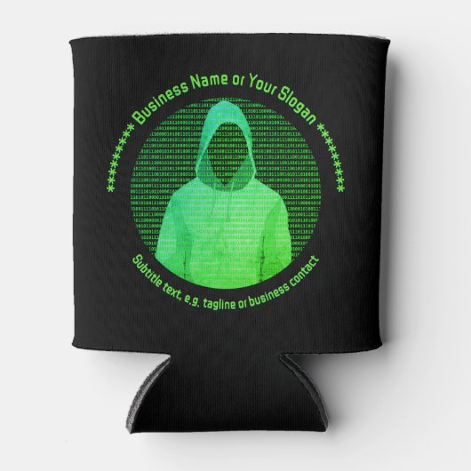 Rafraîchisseur Pour Canette Cybercriminalité Hoded Hacker Computer Thème - pro (Devant)