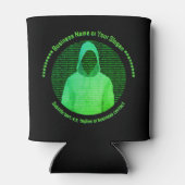Rafraîchisseur Pour Canette Cybercriminalité Hoded Hacker Computer Thème - pro (Dos)