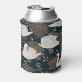 Rafraîchisseur Pour Canette Cygnes et chrysanthèmes, motif naturel. (Can Dos)