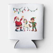 Rafraîchisseur Pour Canette Dabbing Santa Elf Unicorn Christmas Kids Boys Men (Devant)