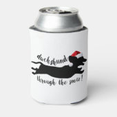 Rafraîchisseur Pour Canette Dachshund à travers la neige Fêtes de Noël (Can Dos)