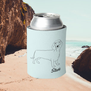 Rafraîchisseur Pour Canette Dachshund dessin chien Can Cooler. Chien Wiener.
