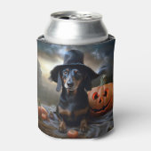 Rafraîchisseur Pour Canette Dachshund Halloween effroi (Can devant)