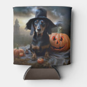 Rafraîchisseur Pour Canette Dachshund Halloween effroi (Devant)