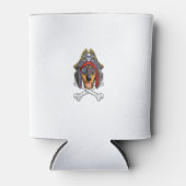 Rafraîchisseur Pour Canette Dachshund Pirate T-shirt Jolly roger Drapeau Crâne (Devant)