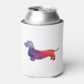 Rafraîchisseur Pour Canette Dachshund Revêtu Géo Silhouette Violet (Can devant)