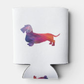 Rafraîchisseur Pour Canette Dachshund Revêtu Géo Silhouette Violet (Dos)