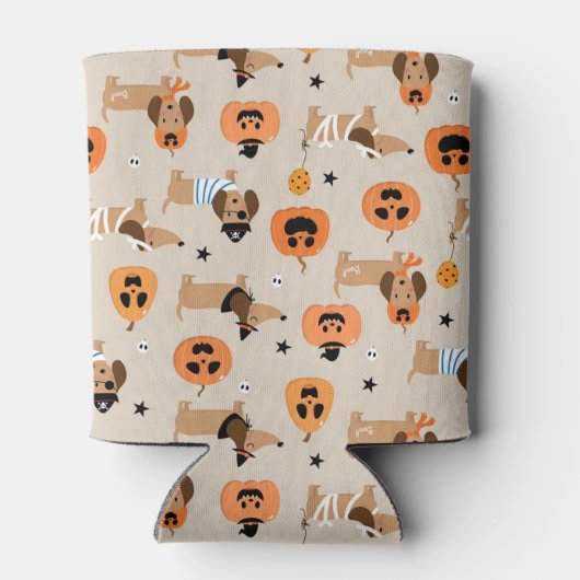 Rafraîchisseur Pour Canette Dachshunds en Halloween Costumes Motif (Dos)