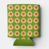 Rafraîchisseur Pour Canette Dahlia jaune motif floral sur vert (Dos)