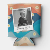 Rafraîchisseur Pour Canette Daisies Seventies 70's Retro 50th Birthday Photo (Devant)