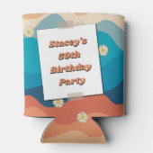 Rafraîchisseur Pour Canette Daisies Seventies 70's Retro 50th Birthday Photo (Dos)