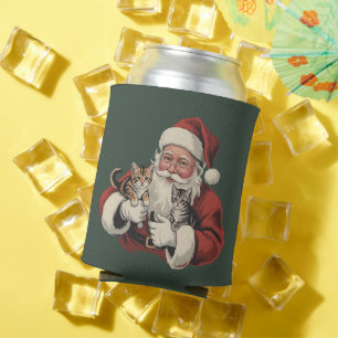 Rafraîchisseur Pour Canette Dame de chat de Noël vintage Rétro 90s Cadeau de N