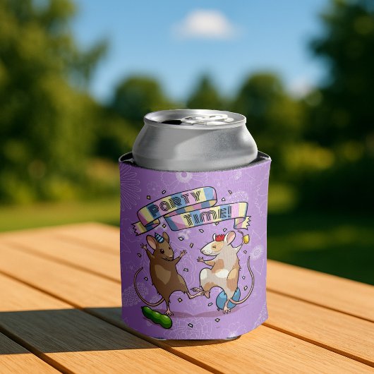 Rafraîchisseur Pour Canette Dancing Mice Fête Horaire Bannière Confetti & Ball