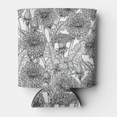 Rafraîchisseur Pour Canette Dandelions, noir et blanc (Devant)