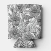 Rafraîchisseur Pour Canette Dandelions, noir et blanc (Dos)