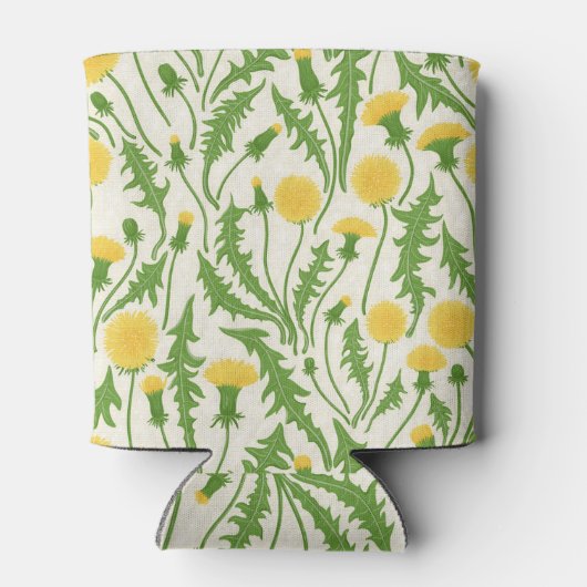 Rafraîchisseur Pour Canette Dandelions, vert, jaune et blanc (Dos)