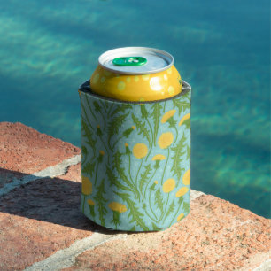 Rafraîchisseur Pour Canette Dandelions, vert, jaune et bleu