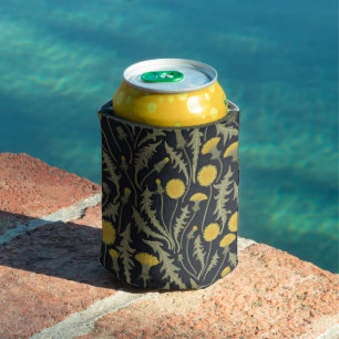 Rafraîchisseur Pour Canette Dandelions, vert, jaune et noir