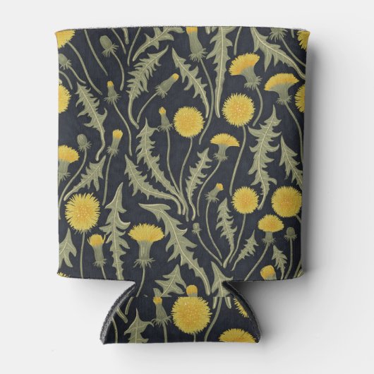 Rafraîchisseur Pour Canette Dandelions, vert, jaune et noir (Devant)