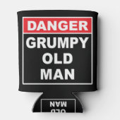 Rafraîchisseur Pour Canette Danger : Grumpy Old Man - Drôle Gag Joke Gift (Dos)