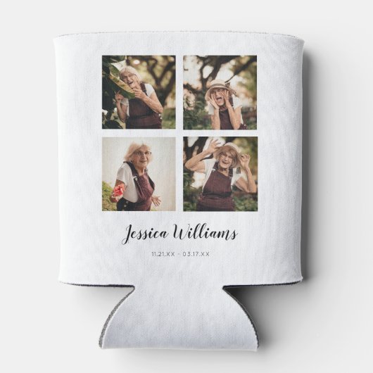 Rafraîchisseur Pour Canette Dans Loving Memory | 5 Photo Collage | (Dos)