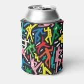 Rafraîchisseur Pour Canette Danser des gens, doodle set motif. (Can Dos)