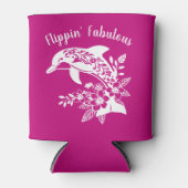 Rafraîchisseur Pour Canette Dauphin hawaïen Flippin' Fabial rose (Devant)