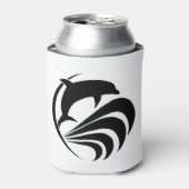 Rafraîchisseur Pour Canette Dauphin noir silhouette sauter dans les vagues océ (Can devant)