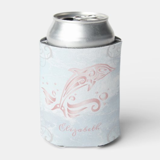 Rafraîchisseur Pour Canette Dauphin rose Personnalisé Can Cooler (Can devant)