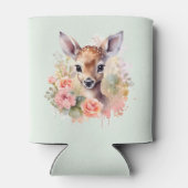 Rafraîchisseur Pour Canette De Beaux Cerfs Entourés De Roses (Dos)