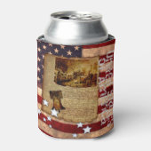 Rafraîchisseur Pour Canette Déclaration d'indépendance sur le drapeau américai (Can devant)