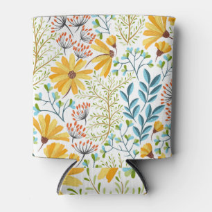 Rafraîchisseur Pour Canette Décor fleuri coloré, décoration homogène