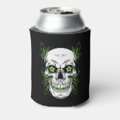 Rafraîchisseur Pour Canette Decorative Grinning Scull with Leaf Outlines (Can Dos)