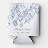 Rafraîchisseur Pour Canette Deer Isle Maine Aragosta Mariage Faveur Coozie (Devant)