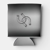 Rafraîchisseur Pour Canette Défer à cheval sur dégradé argenté (Devant)