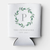 Rafraîchisseur Pour Canette Délicat Wreath Personnalisé Monogramme Can Cooler (Devant)