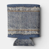 Rafraîchisseur Pour Canette Denim Blue Jeans : Décontracté Double Patch (Dos)