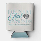 Rafraîchisseur Pour Canette Denim et Diamants - Conception de Bachelorette Occ (Devant)