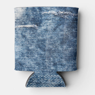 Rafraîchisseur Pour Canette Denim texture : arrière - plan de jeans bleus.