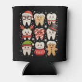 Rafraîchisseur Pour Canette Dentaire Noël mignon Dentiste Santa Hat Xmas (Devant)