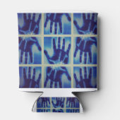 Rafraîchisseur Pour Canette déplaisante main bleue (Dos)