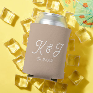 Rafraîchisseur Pour Canette Dernier Mariage Favor Monogrammed Can Cooler
