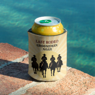 Rafraîchisseur Pour Canette Dernier Rodéo Cow-boy Coucher de soleil Nom du gar